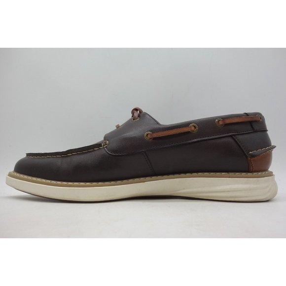 Nautica Nueltin Brown Leather Dress Casual Lace Up Deck Loafers Shoes Men\'s 11 main image 9